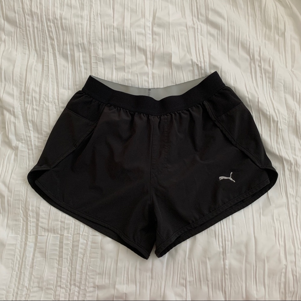 Black athletic shorts